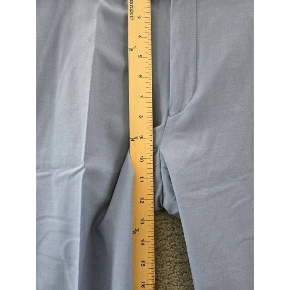 Bar III Slim-Fit Wool Blend Suit Pants Men's 32W x 32L Light Blue Zip Hook & Bar